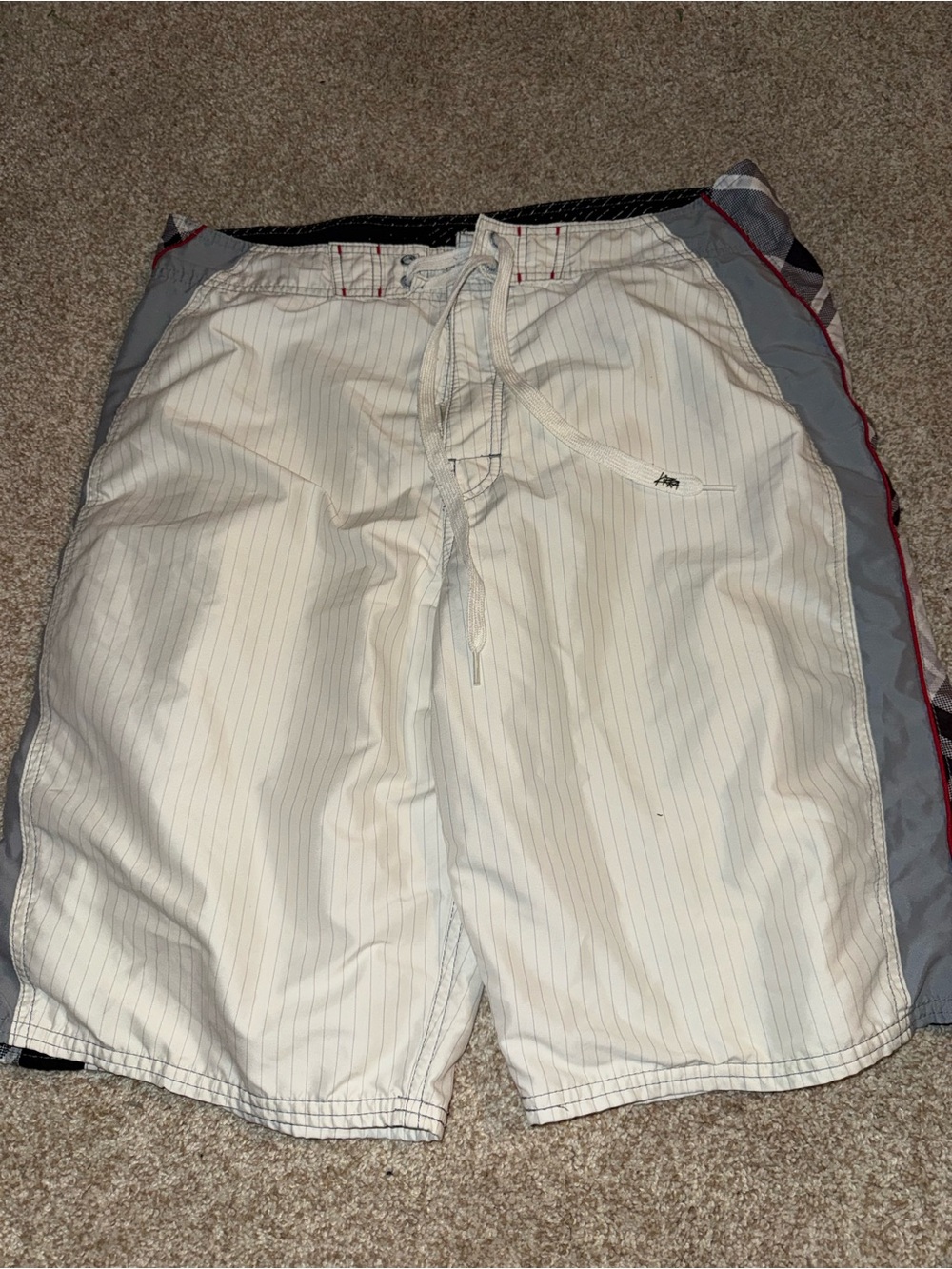 Kirra Vintage Y2K Men's White Black  Board Shorts Swim Shorts Size 34